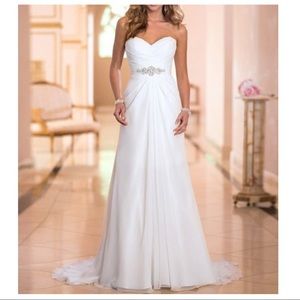 Women's Chiffon Beach Wedding Gowns Sweetheart Plus Size Wedding Dress